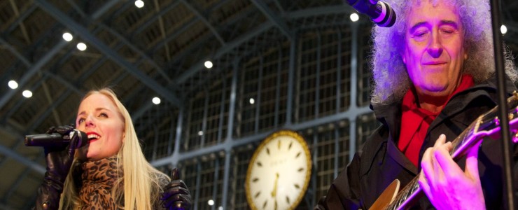 Brian May and Kerry Ellis launch Tiger Tracks at St Pancras International